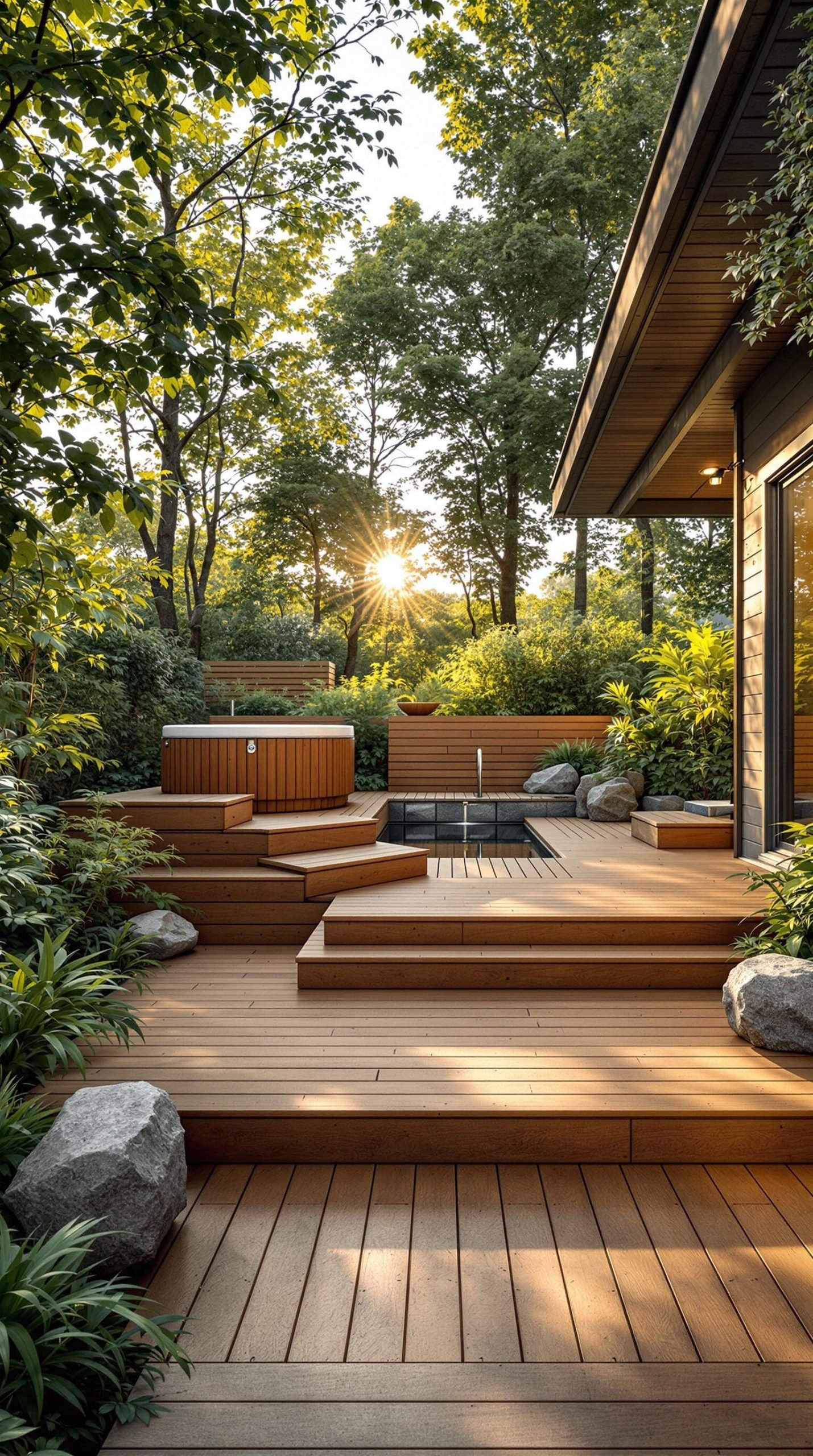 Creative Spa Deck Arrangements