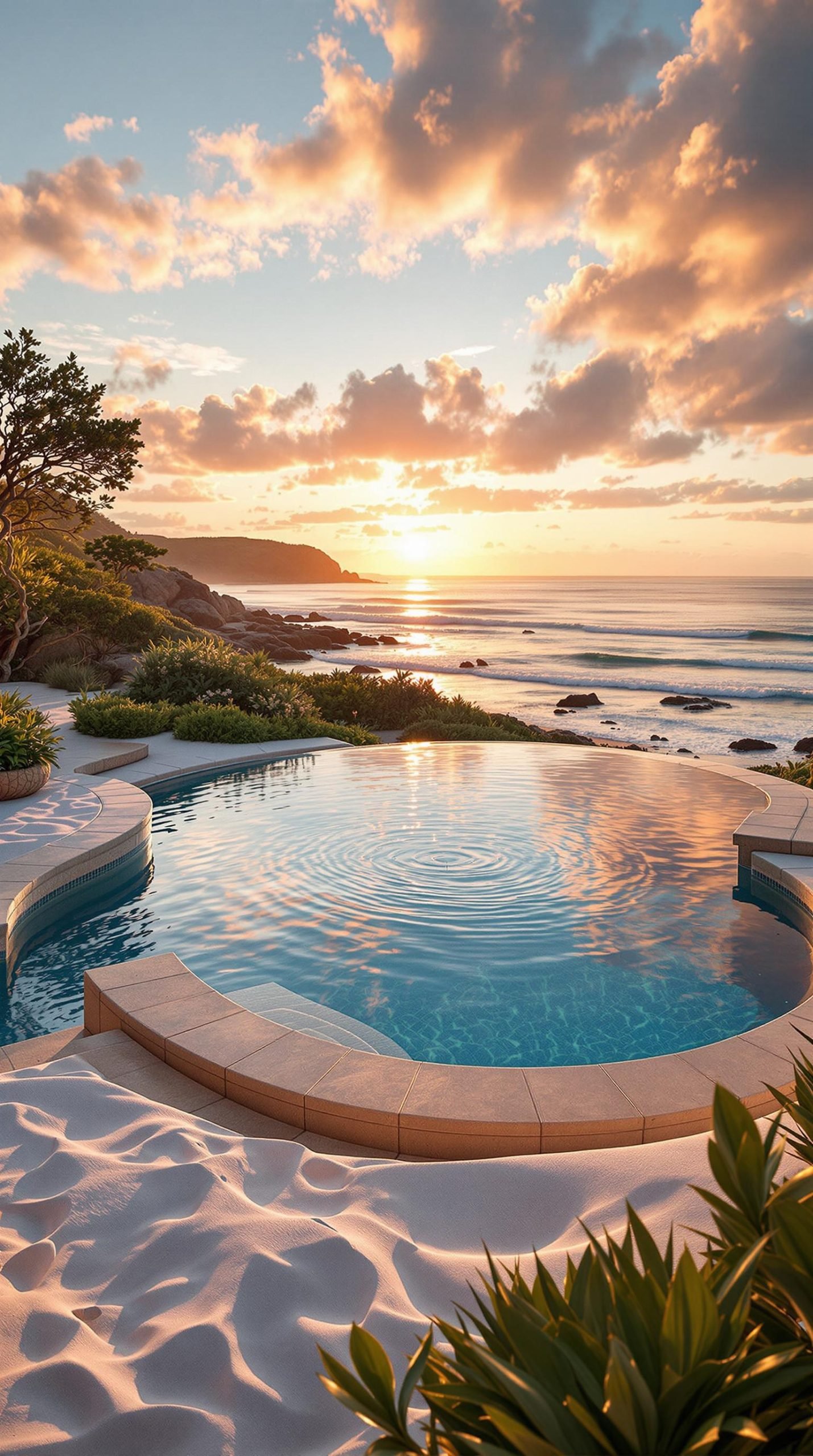 Dreamy Coastal Landscapes Featuring Raised Pools