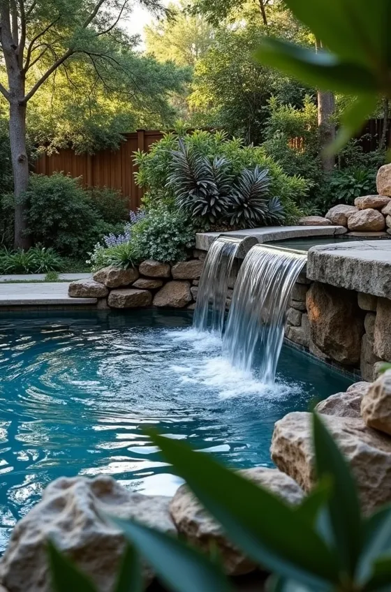 Enriching Your Pool Area with Waterfalls and Features