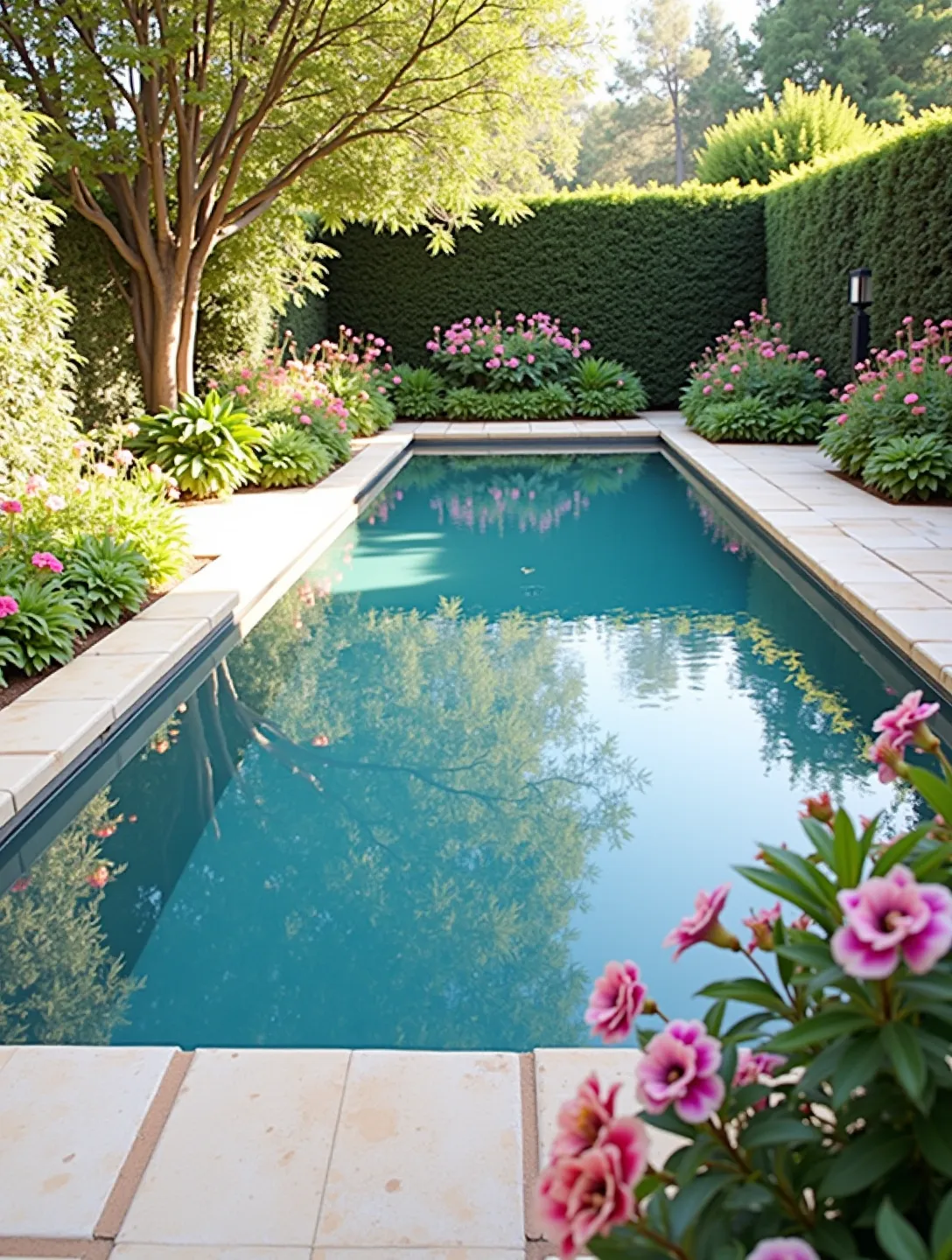 Incorporating Nature: Gardens Around Rectangle Pools