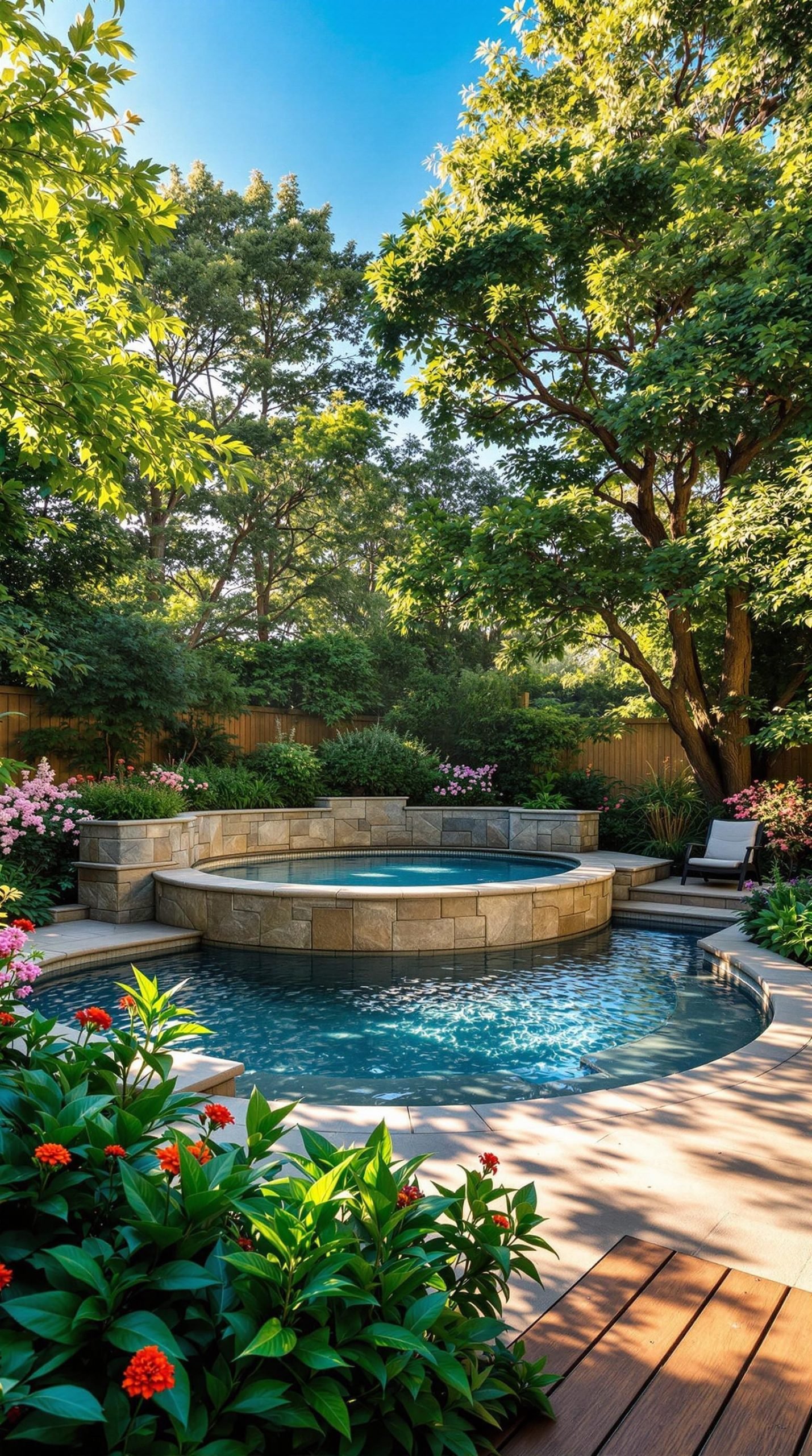 Incorporating Raised Plunge Pools for Cozy Backyards