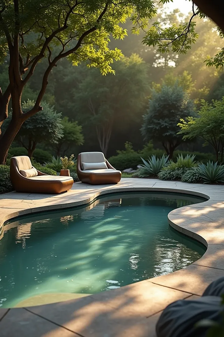 Minimalist and Natural-Looking Pool Aesthetics