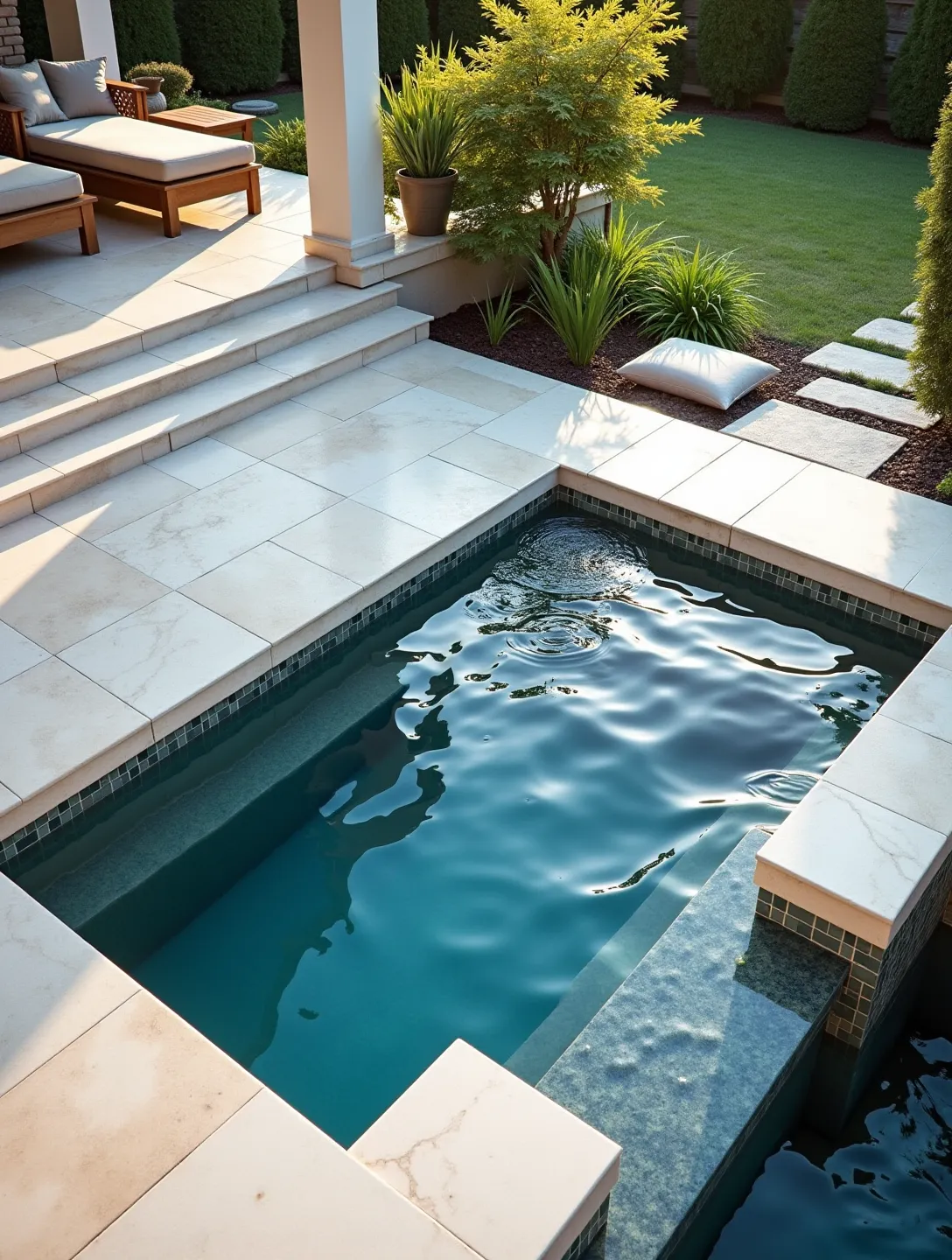 Plunge into Glamorous Pool with Spa Designs