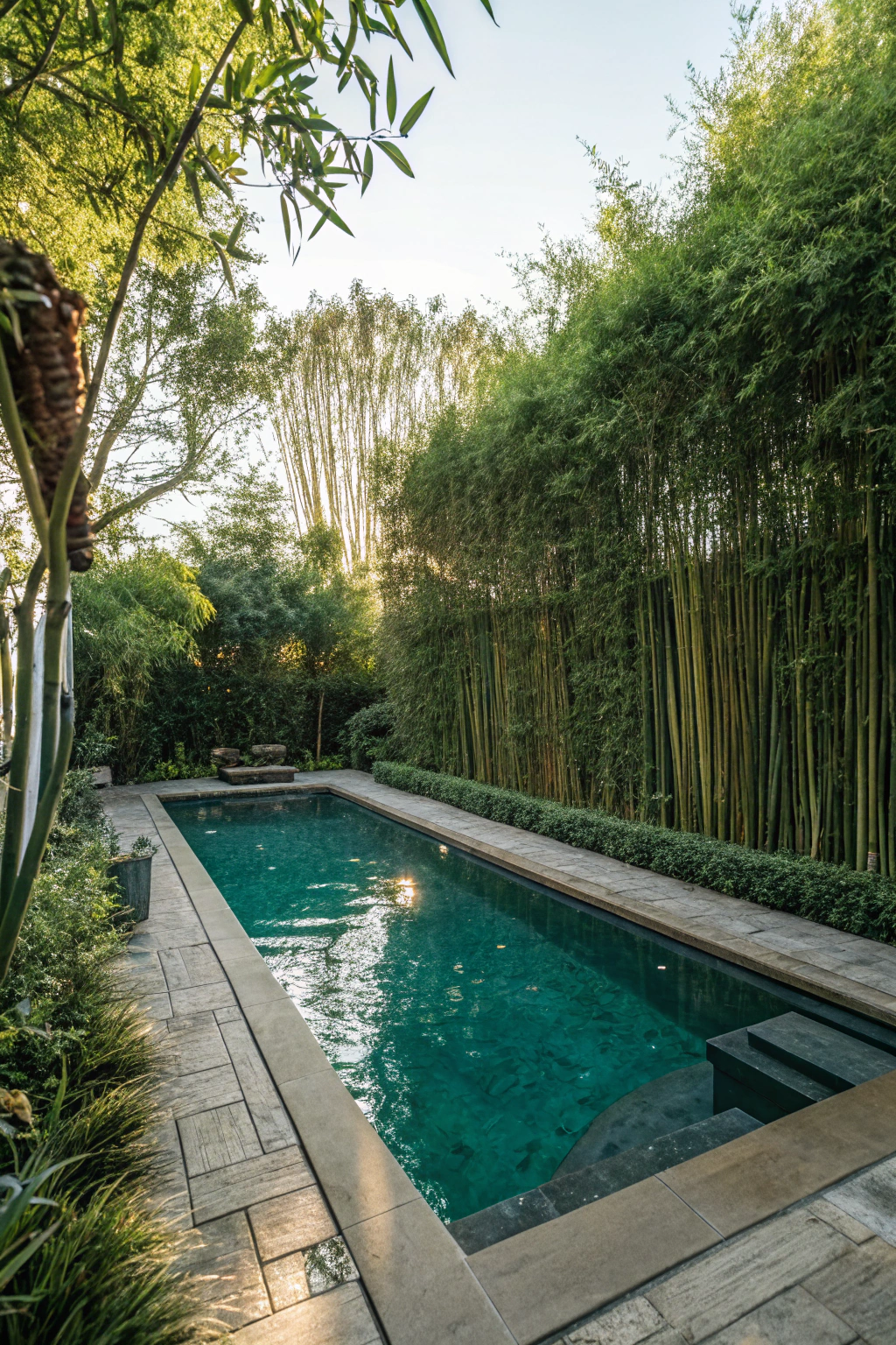 Designing a Poolside Sanctuary with Privacy Plants