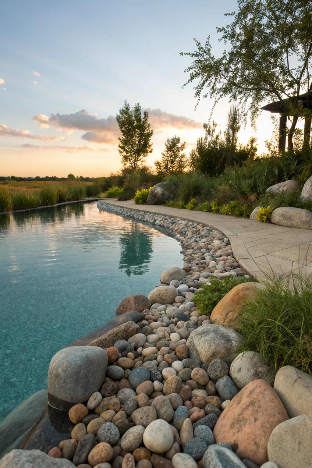 River Rocks for a Natural Aesthetic