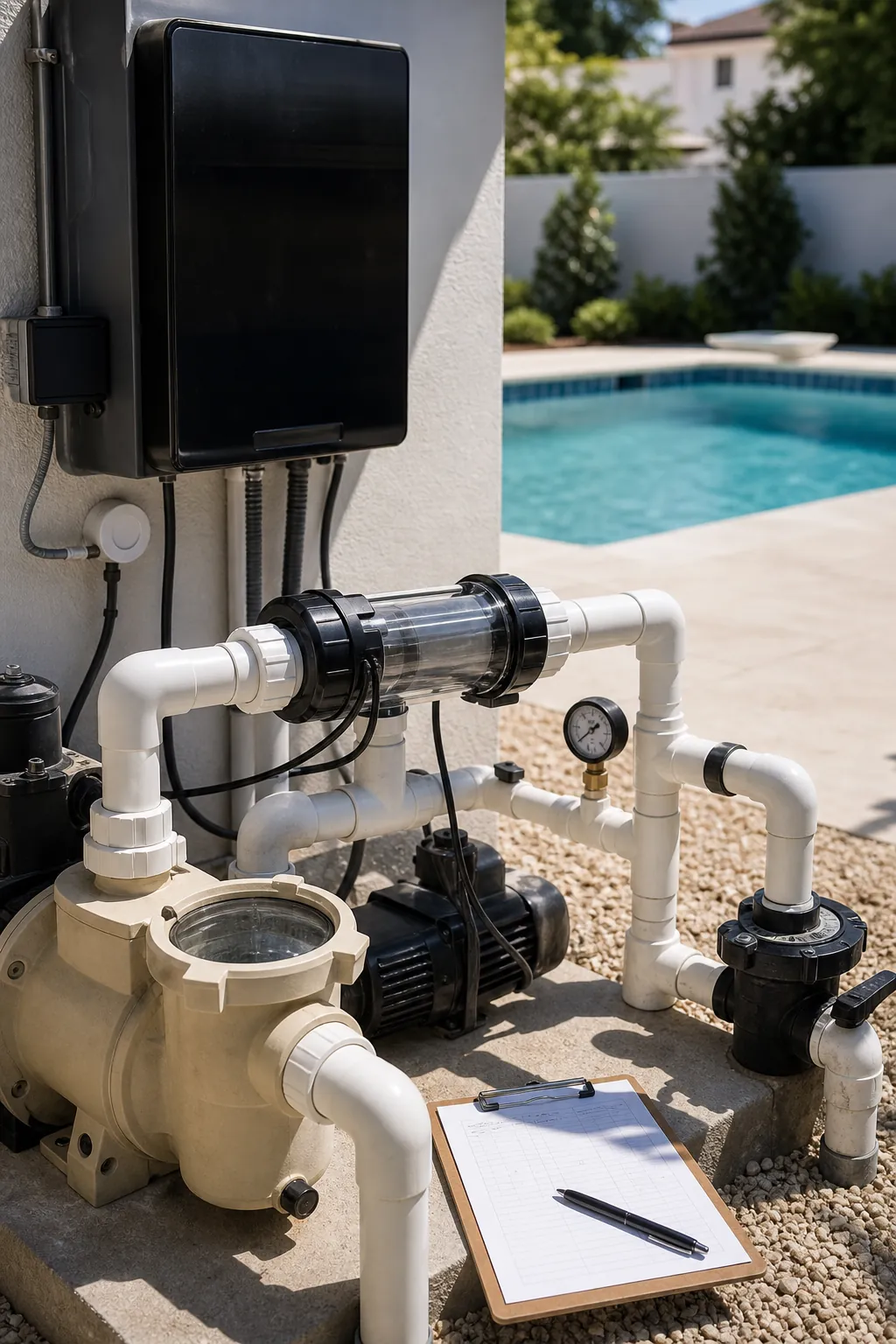 Saltwater chlorine generator left off during plaster cure